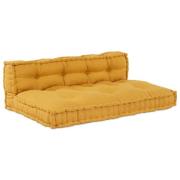 vidaXL Pallettsoffa Kudde Gul tyg