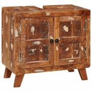 vidaXL Badrumsskåp med hylla Massivt återvunnet trä & Konstruerat trä