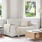 vidaXL Loveseat Soffa 160 cm med kudde Vit Konstläder