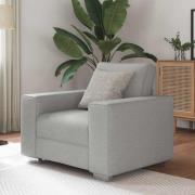 vidaXL Soffa med kudde Moln grå 100 x 77 x 82 cm tyg