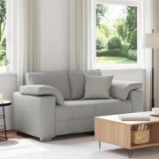 vidaXL Soffa med kudde Moln grå 160 x 77 x 82 cm tyg