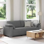 vidaXL Soffa med kudde Mörkgrå 219 x 77 x 82 cm tyg