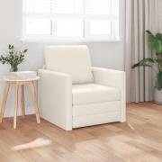 vidaXL Bäddsoffa med kudde Kräm 74 x 77 x 81 cm Sammet