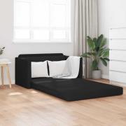 vidaXL Soffsäng Svart 124 x 71 x 78 cm tyg