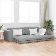vidaXL Golvsängsoffa 2-i-1 Ljusgrå 245x150x60.5 cm Tyg