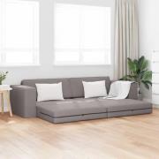 vidaXL Golvbäddsoffa Taupe 245 x 78 x 77 cm tyg
