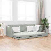 vidaXL Bäddsoffa Ljusgrå 213 x 76 x 77 cm Sammet