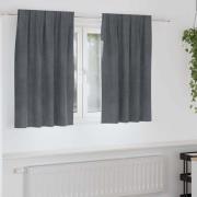 vidaXL Gardiner med gardiner 2 pcs Ljusgrå 140 x 140 cm Sammet