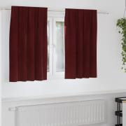 vidaXL Mörkläggningsgardiner 2 pcs Vinröd 140 x 140 cm Sammet