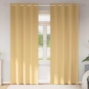 vidaXL Gardiner med gardiner 2 pcs Beige Polyester
