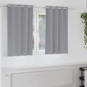 vidaXL Mörkläggningsgardiner med Ringar 2 pcs Ljusgrå 140 x 140 cm