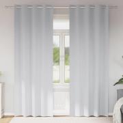 vidaXL Mörkläggningsgardiner med ringar Ljusgrå Polyester
