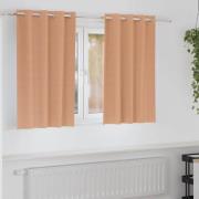 vidaXL Mörkläggningsgardiner med Ringar 2 pcs Ljusbrun 140 x 140 cm