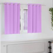 vidaXL Mörkläggningsgardiner med gardiner Lila Polyester