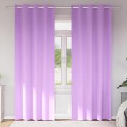 vidaXL Gardiner med gardiner 2 pcs Lila Polyester