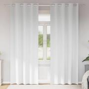 vidaXL Mörkläggningsgardiner med ringar Ren Vit Polyester