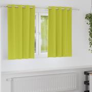 vidaXL Mörkläggningsgardiner med Ringar 2 pcs Grön 140 x 140 cm