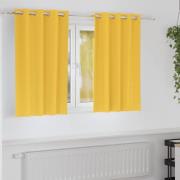 vidaXL Gardiner med gardiner 2 pcs senapsgul Polyester