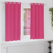 vidaXL Gardiner med gardiner 2 pcs Ljusrosa Polyester