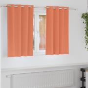 vidaXL Gardiner med gardiner 2 pcs Terracotta Polyester