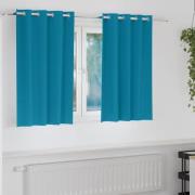 vidaXL Gardiner med gardiner 2 pcs Turkos Polyester