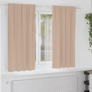 vidaXL Gardiner med gardiner 2 pcs Taupe Polyester