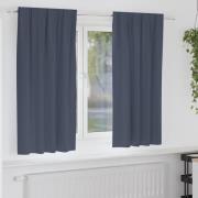 vidaXL Mörkläggningsgardiner med Ringar 2 pcs Antracit 175 x 140 cm
