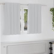 vidaXL Gardiner med gardiner 2 pcs Ljusgrå Polyester