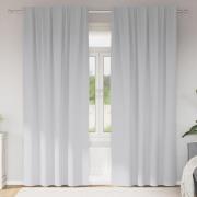 vidaXL Mörkläggningsgardiner med Ringar 2 pcs Ljusgrå 260 x 140 cm