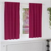vidaXL Gardiner med gardiner 2 pcs Vinröd Polyester