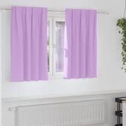 vidaXL Mörkläggningsgardiner med gardiner Lila Polyester