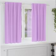 vidaXL Mörkläggningsgardiner med gardiner Lila Polyester