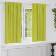 vidaXL Mörkläggningsgardiner med ringar Grön Polyester