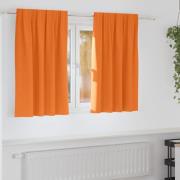 vidaXL Mörkläggningsgardiner med Ringar 2 pcs Klart Orange