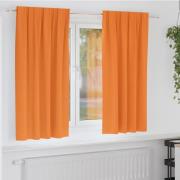 vidaXL Mörkläggningsgardiner med ringar Orange Polyester