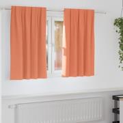 vidaXL Gardiner med gardiner 2 pcs Terracotta Polyester