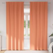 vidaXL Mörkläggningsgardiner med Ringar 2 pcs Terracotta 225 x 140 cm