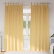 vidaXL Mörkläggningsgardiner med Ringar 2 pcs Beige 225 x 140 cm