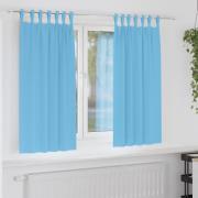 vidaXL Mörkläggningsgardiner med gardiner Ljusblå Polyester