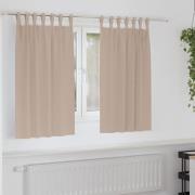 vidaXL Gardiner med gardiner 2 pcs Taupe Polyester