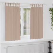 vidaXL Mörkläggningsgardiner med gardiner Taupe Polyester