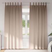 vidaXL Mörkläggningsgardiner med Ringar 2 pcs Taupe 225 x 140 cm