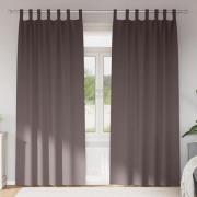 vidaXL Mörkläggningsgardiner med Ringar 2 pcs Mörkbrun 225 x 140 cm
