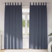 vidaXL Mörkläggningsgardiner med Ringar 2 pcs Antracit 225 x 140 cm