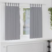 vidaXL Mörkläggningsgardiner med gardiner Ljusgrå Polyester