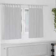 vidaXL Gardiner med gardiner 2 pcs Ljusgrå Polyester