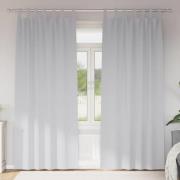 vidaXL Mörkläggningsgardiner med Ringar 2 pcs Ljusgrå 260 x 140 cm