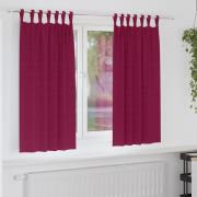 vidaXL Gardiner med gardiner 2 pcs Vinröd Polyester