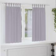 vidaXL Gardiner med gardiner 2 pcs Metallgrå Polyester