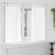 vidaXL Gardiner med gardiner 2 pcs Ren vit Polyester